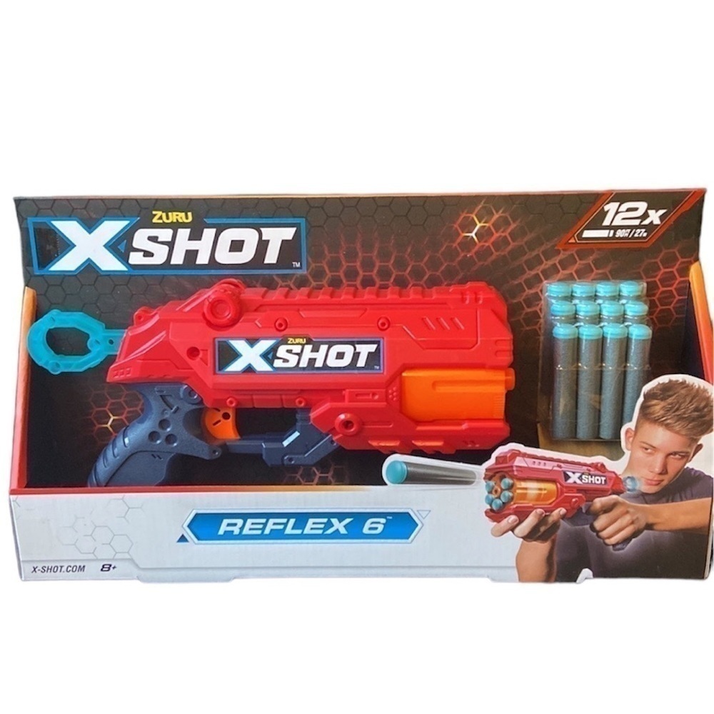 ZURU X-Shot Excel Double Reflex 6 Foam Dart Blaster with 12 Darts Multicolor